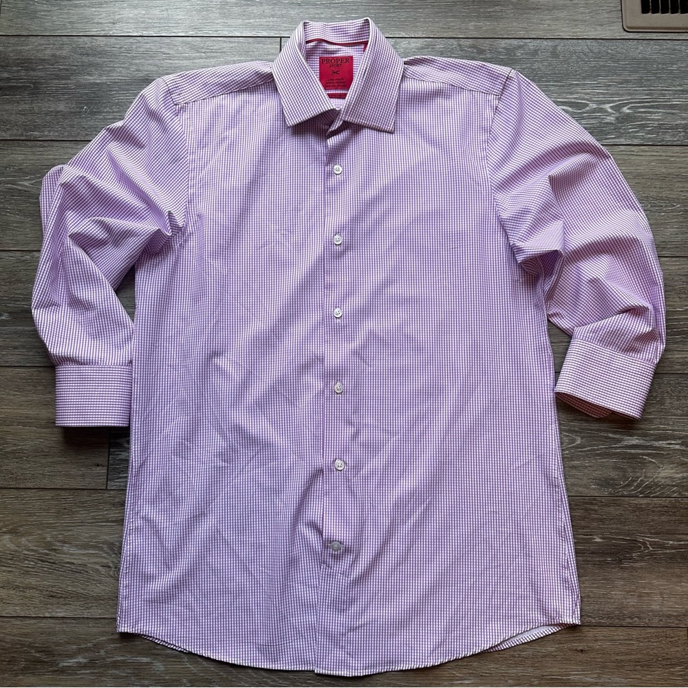 Proper Sport 4 Way Stretch Contemporary Fit  Long Sleeve Sport Shirt size‎ M